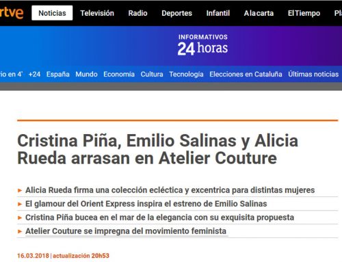 Noticia en RTVE del desfile de Emilio Salinas en Atelier Couture